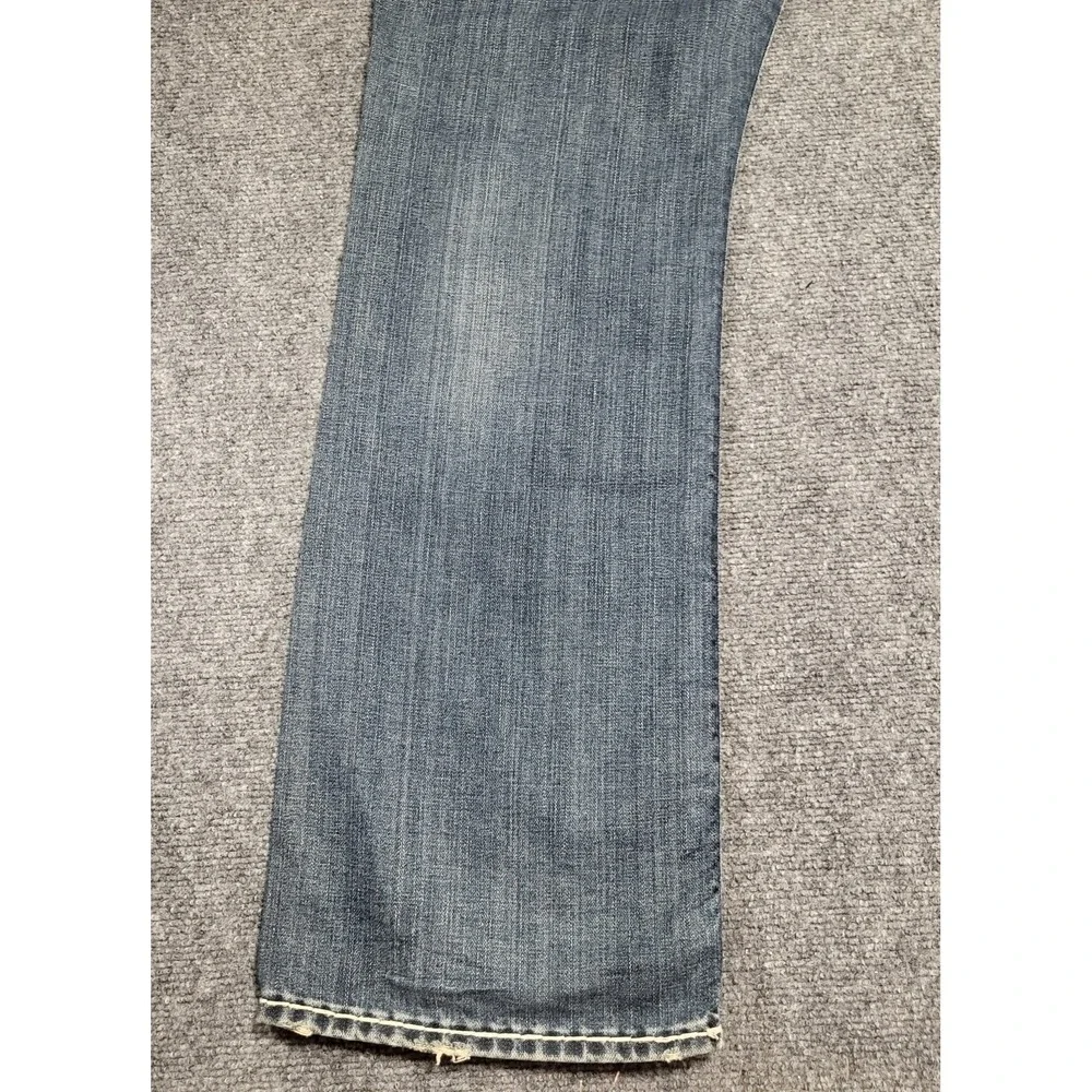 Vtg True Religion Men's Dark Desire Blue Red White Rope Stitch Jeans Size 38